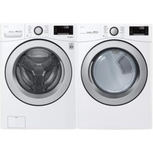 White and Gray LG Front Load Laundry Pairs From New Country Appliances
